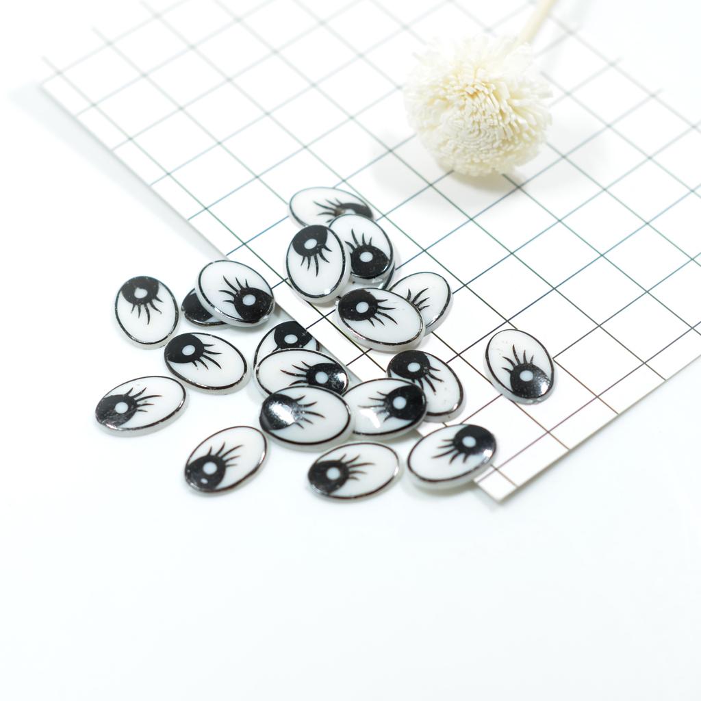Art Craft Eyes - Occhi Piatti Ovali in Plastica Stile