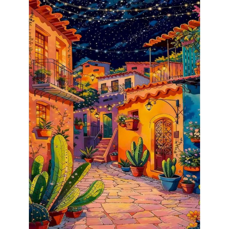 Art Craft Night - GATYZTORY Kit Pittura con Numeri Città