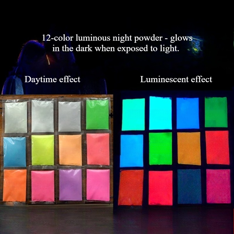 Art Craft Night - Polvere Luminosa/Fluorescente Super Brillante da 100g,