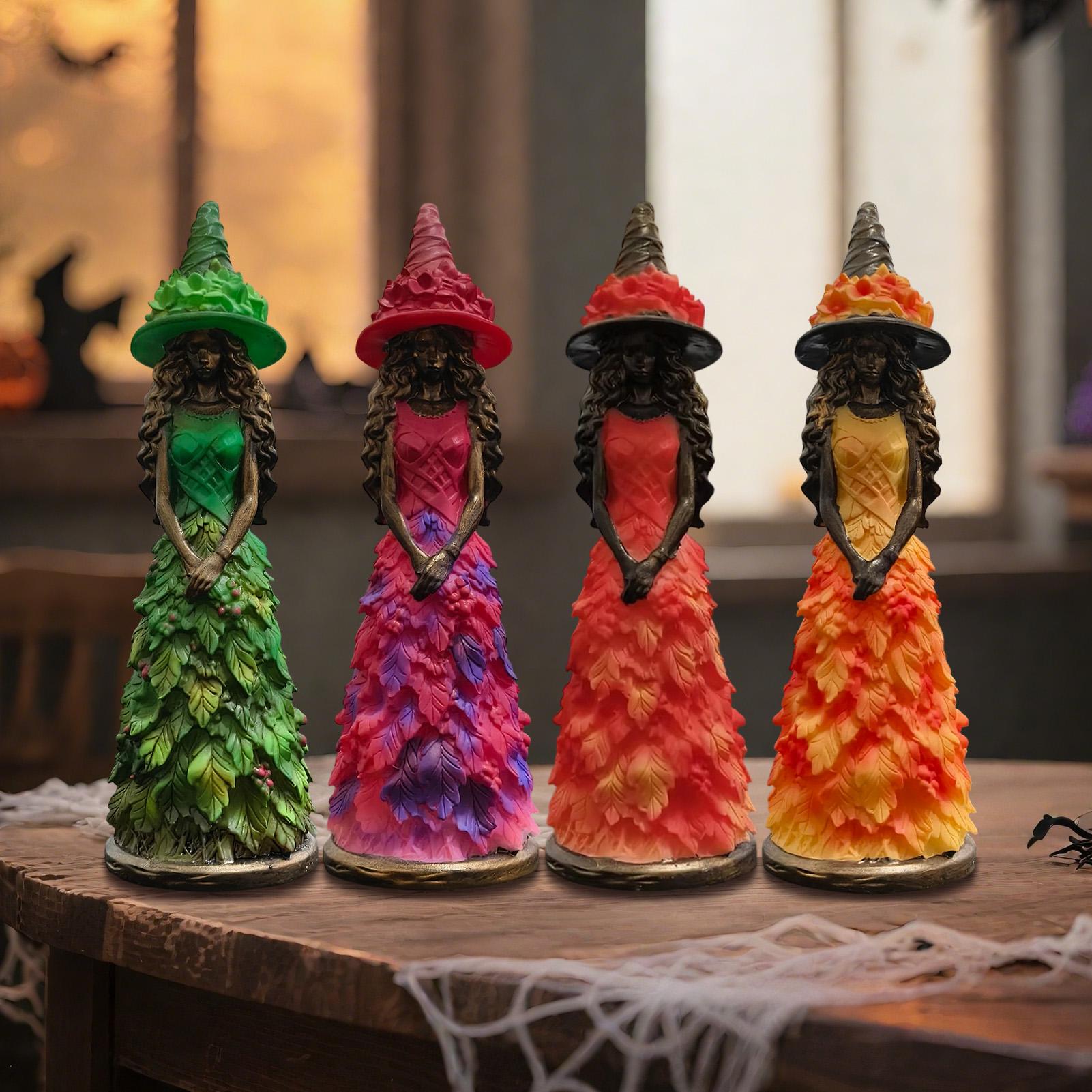 Art And Craft Autumn - Statua di Strega Gotica per Halloween,