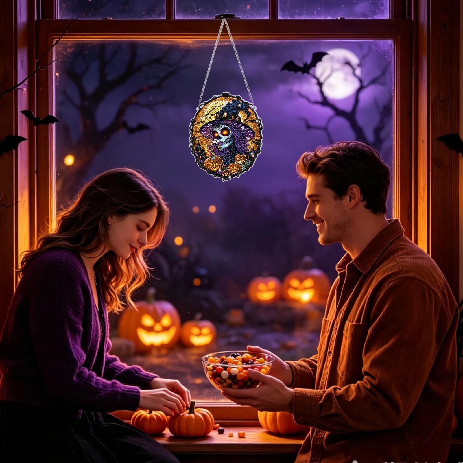 Art Craft Halloween - Kit per Pittura con Strass, Strega