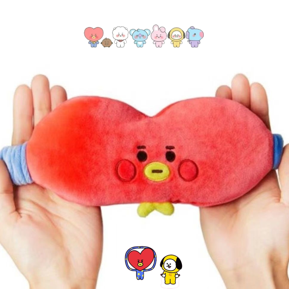 Art Craft Eyes - Mascherina per occhi in peluche BT21,