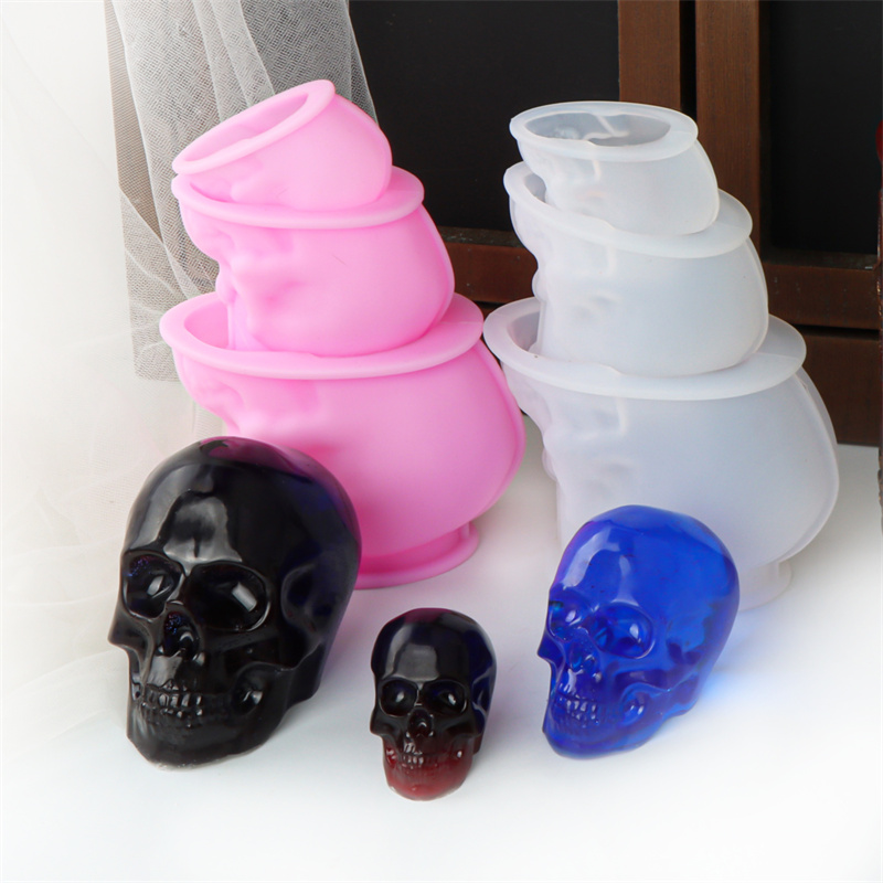 Art Craft Halloween - Stampi per candele con teschio bianco