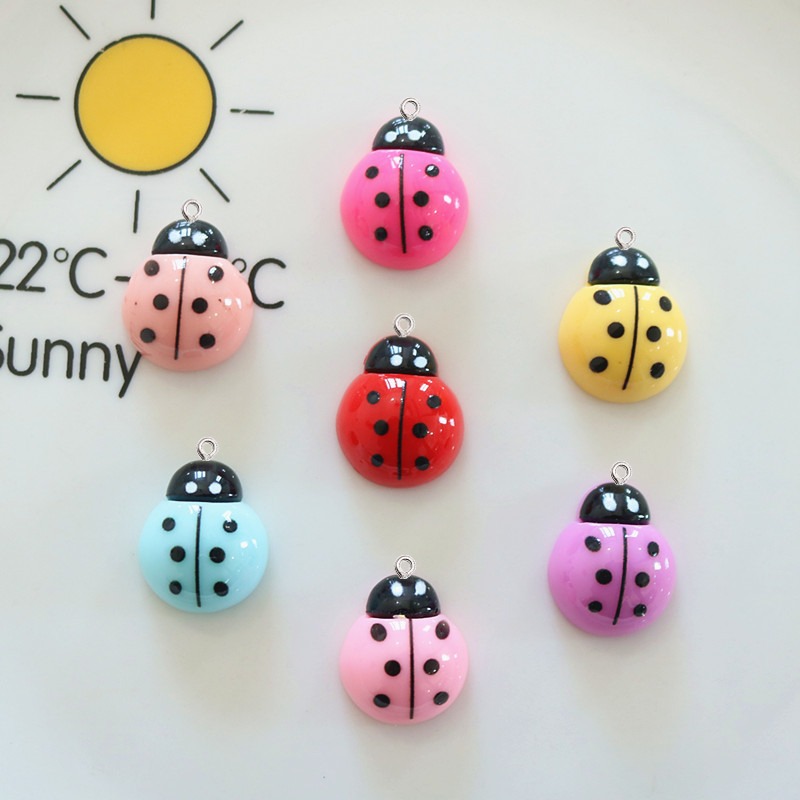 Art Craft Ladybug - 10 pezzi coccinella lucida con retro
