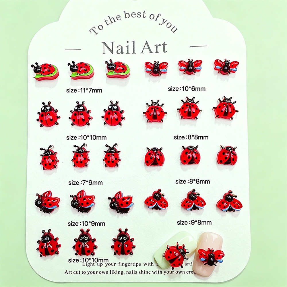 50 Pezzi Decorazioni per Unghi - Art Craft Ladybug recensione e prezzo