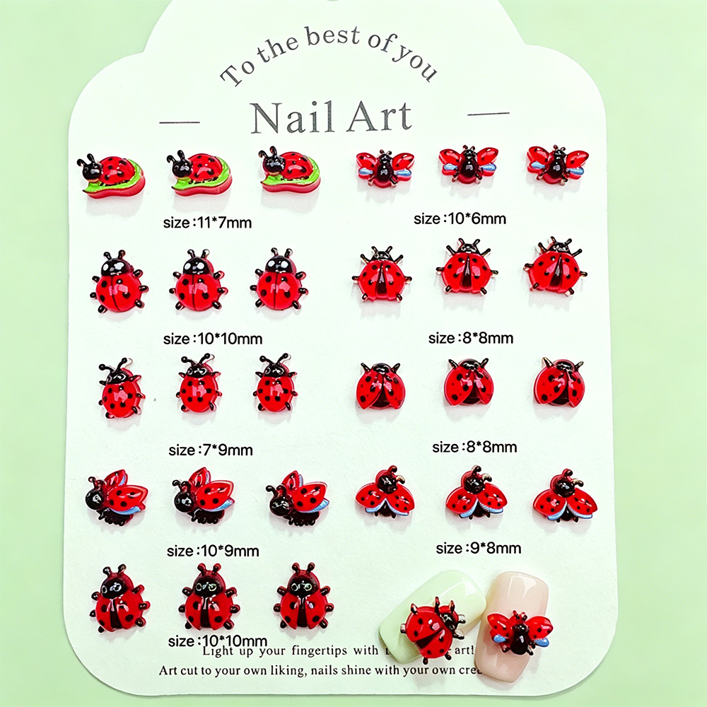 50 Pezzi Decorazioni per Unghi - Art Craft Ladybug recensione e prezzo